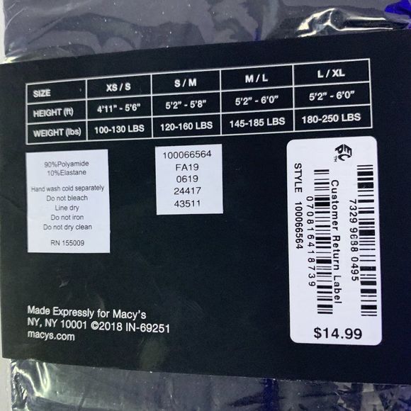 Inc International Concepts Zebra Tights- Black SIZE: XS/S - Picture 5 of 5